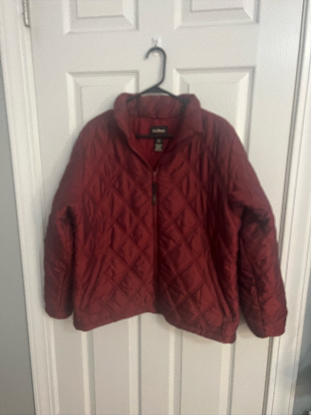 L.L. Bean Women's Quilted Burgundy Zip Jacket